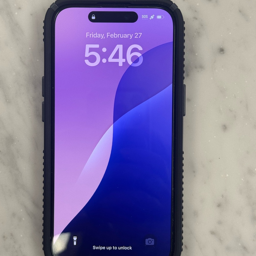 Apple iPhone 15 with case. AT&T 128 GB